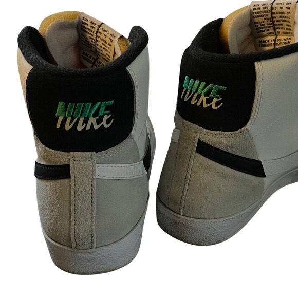 Nike Other - Nike Blazer Mid 77 White Black Green Split Logo High Top Sneakers Mens